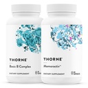 THORNE - Complex B de bază (60 capsule) & Memoractiv (60 capsule) Bundle - Sprijină sănătatea creierului, producția și concentrarea energiei celulare - Gluten gratuit, lactate