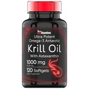 Antarctica Krill Oil 1000mg - 120 Softgels cu Astexanthin 