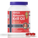 NYO3 ulei Krill 1000mg Omega 3 Supliment, 56% Fosfolipide pentru 98% Absorbție, Antarctica Superba Boost ulei Krill, EPA ridicat și DHA pentru inima sanatate sanatate sanatate sanatate sanatate din sange creier, Nu Burps Fishy, 60 Softgels