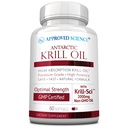 Stiinta aprobat ulei Krill - 2000mg Antarctic ulei Krill, 650mcg Astaxantină - 260mg EPA, 160mg DHA - 60 Softgels - 1 lună de aprovizionare