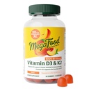 Megafood Vitamina D3 K2 Gummies - Vitamina D 5000 UI pentru sanatate ososa si imuna Plus Suport pentru absorbtia optima de calciu - Aroma de piersici, pe bază de pectină - 60 Suplimente vegetariene D3 si K2, 30 Serviri