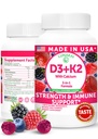 Lunakai Statele Unite ale Americii Made Vitamina D3 K2 Gumies cu calciu 