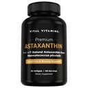 Vitamine vitale Astaxanthin 12mg Softgels - Made with Natural Astaxanthin - Supliment pentru promovarea hidratarea pielii, Elasticitate - Apara celulele împotriva daune zilnice - Vegan, Made in USA - 60 Soft Gels