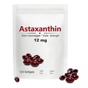 Astaxantină 12mg, 120 Softgels, Putere maximă antioxidant cu ulei de cocos, Formula naturală, Absorbție ridicată pentru suport ochi și piele, Formula naturală, non-GMO, Gluten gratuit