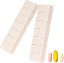 2Pack Weekly Pill Organizator,Extra Large 7 zile Pastile cutii de pastile de călătorie zilnic pentru ulei de pește, tablete de calciu suplimente și alte vitamine Pilula