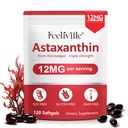 Astaxanthin 12mg, 120 Softgels, 4 Luna de aprovizionare 