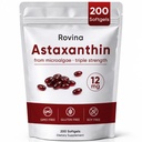 Rovina Astaxanthin 12 mg Softgels, Antioxidant Supliment pentru wellness zilnic, Imun, Eye & Skin Support, Joint, Circulaţie internă, Non-GMO, Gluten Free - 200 Softgels (1)