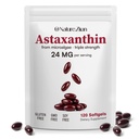 O NATURA . ZIRAN Astaxanthin Suplimente 24mg, Antioxidanti Supliment, Suporturi pentru ochi &Joint &Skin Health