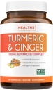 Supliment turmeric și ghimbir (non-GMO) 1980mg Servire - Curcumina turmerica cu bioperina cu piper negru, extract de ghimbir, și 95% Curcuminoide pulbere - Supliment de sprijin comun Tumeric - 90 capsule