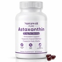 NutraWell Astaxanthin 12mg, cu ulei de cocos, supliment de suport antioxidant, non-GMO, gluten gratuit, 60 Softgels