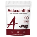 Zions Organics Astaxanthin 12mg, 120 Softgels, Premium Astaxanthin Antioxidant Suplimente, Sprijină Imun, Piele, Ochi & comun de sănătate non-GMO, Gluten-Free, 4 Luna de aprovizionare, 120 Serviri