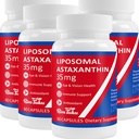 35mg Liposomal Astaxanthin Supliment - Suport puternic antioxidant pentru Skin, Joint & Eye Health - Formula anti- imbatranire naturala cu Astaxantină pură - Vegan, non-GMO, 240 capsule