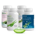 AloeCure Organic Aloe Vera Capsules Pack - 4 piese - Melatonina + Colagen, VeraFlex, Aloe Vera Capsule, Probiotic + Enzim