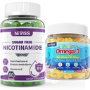NEVASS Nicotinamidă Gume + Copii Omega 3 Gume