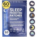 Patch-uri de dormit pentru adulți și copii - 60 100% uleiuri esențiale naturale de plante petice de dormit, autocolante de dormit fără melatonină, pentru Zen și ușor de culcare