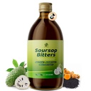 Soursop Bitters Liquid for Digestive Health,Gut Detox &Cleanse,Antioxidant,Immune Support,Skin Health-Pure 15 Herb Guanabana Tea with Black Seed,Moringa & Turmeric,98% High Absorbtion,Non-GMO 16 fl oz