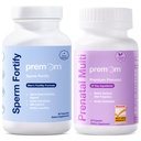 Premom de sex masculin spermă Fortify Capsule - Suplimente de fertilitate masculină pentru bărbaţi - Vitamine prenatale pentru femei Bundle 