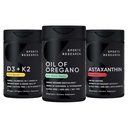 Sports Research® Antioxidant Pack - Ulei de Oregano 9500mg + Vitamina D3 K2 5000iu + Triple Putere Astaxantină