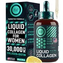 WILD combustibil lichid Colagen Peptides cu vitamine de biotina pentru piele de par si unghii - 30.000mcg lichid Colagen pentru femei si barbati Plus Biotin - Aroma de lamaie, pana la 2 luni - 2 oz