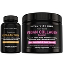 Vitamine vitale Astaxantină + Vegan Colagen Booster pulbere