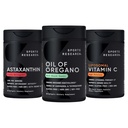 Sports Research® Antioxidant Pack - Ulei de Oregano 9500 mg + Triple Force Astaxanthin 12 mg + Liposomal Vitamin C Supliment 1000 mg