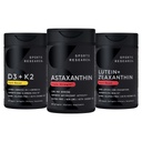 Sports Research® Antioxidant Pachet de suport w/Ataxanthin 12mg, Vitamina D3 5000iu + K2 100mcg, și Lutein 20mg + Zeaxantină 4mg Suplimente - Vegan Certified · Non-GMO · Gluten & Soy Free