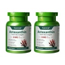 2 Sticle Astexanthin 6 mg, Premium Astaxanthin Supliment cu activitate antioxidantă, sprijină ochi, piele, comun, și Sistemul imunitar Sănătate. Microalge proaspete Sursa, non-GMO, gluten-free - 120 softgels