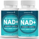 NAD+ Supliment Liposomal + Resveratrol pentru femei și bărbați, Astaxantină, CoQ10, Acid alfa lipoic, Ceai verde - 120 Conte