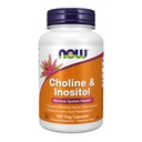 ACUM Alimente Suplimente, Choline & Inositol 500 mg, Transmisie nervoasă sănătoasă*, Sistem nervos Sănătate*, 100 Capsule