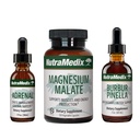 Set de energie NutraMedix - 3-Piece Kit include extracte de Astragalus, Rhodiola, Ginseng & Schisandra, Burbur-Pinella Drops de detox și capsule de malat de magneziu pentru Wellness General