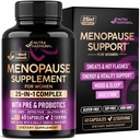 Menopauza Suplimente pentru femei - Dong Quai, Black Cohosh, Pre & Probiotice - Transpiratii si Flashuri fierbinti Relief - Digestie, Sleep & Mood Support - 25-in-1 Perimenopauza Complex - Made in USA - 60 Capsule