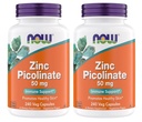 Acum Suplimente, Picolinat de zinc 50 mg, Suporte Functii enzimatice, Suport Imun, Non-GMO, Kosher, Potrivit pentru Vegas - 240 Capsule vegetariene (Pachet de 2)