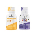 Bee and You Propolis Shot and Kids Shot Bundle, Natural Propolis Shot Supplement, Antioxidanti, Vitamina C, VIT D3, Zinc, Orange Juice, Raw Honey 2 * 12 Sticle
