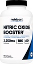 Nutricost Nitric oxid Booster 2250 mg, 180 capsule - 750 mg per cazule, 60 Servings - Gluten gratuit și non-GMO