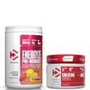 Bundle of Dymatize Energyze Pre Workout Powder and Creatine Monohidrat Combo for Training and Recovery