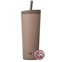 BlenderBottle 2-in-1 Izolat din oțel inoxidabil Shaker Tumbler, Swig Leakproof Lid, Straw, BlenderBall, BPA gratuit, Pentru Shake-uri de proteine, Smoothies, și antrenament Pre, 24 oz, Brown (Cocoa)