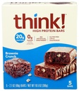 Glanbia Performance Thinkhin High Protein Bars, Brownie Crunch, 5 t
