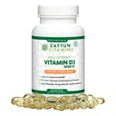 Zaytun Halal Vitamina D3 5000 UI, 180 Mini Softgels, Sprijină Oase, Funcţia musculară sănătoasă & Imuna, Vitamina Premium D din ulei de șofrănaș, 6 luni de aprovizionare, non-GMO, Gluten-Free, Made in USA