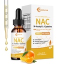 Lichid NAC scade 1000 MG, NAC Supliment N-Acetil Cysteine cu R-Alpha Acid lipoic,NAC pentru copii si adulti, Imun & Antioxidant Suport, Ficat & Lung Health, Orange Flavor, 0 Zahăr, 2FL OZ