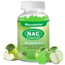 NAC Gummies pentru adulți și copii 1200mg, NAC Supliment N-Acetyl Cysteine, Immune Support,NAC suport masticabil Sănătatea ficatului,Sugar-Free, Green Apple Flavor