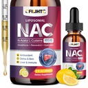 Liposomal Liquid NAC Supliment N-Acetyl Cysteine picături, N Acetil Cysteine 600 mg cu Glutatione, Resveratrol & Zinc pentru adulți și copii Ficat Antioxidant Lung Immune & Skin Health, Lemon 2 Fl Oz