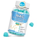 NAC Gummies, NAC Supliment cu Thistle Lapte, Seleniu, B6, B12 - Antioxidant, Suport Imun - N Acetil Cysteine 600 mg per Gummy - Aroma de afine, 60 Cts