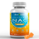 Liposomal NAC Gummies 600mg, N-Acetyl Cysteine Supliment pentru copii & Adulți, cu Turmeric, Ghimbir, Pepper negru, Imun, Liver & Lung Support, Antioxidant, Aromat de Ananas fără zahăr, 60 Counts