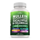 Mullein Leaf Extract pentru Plămâni Curate NAC Supliment Clorofila Chlorella Elderberry Ginger Licorice Astragalus Oregano Turmeric Suport 90 Conte