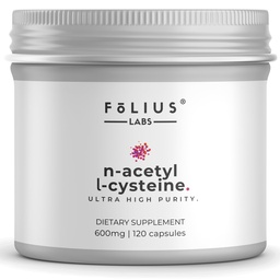 FOLIUS LABS Clean Label N-Acetyl L-Cysteine (NAC) 600 mg Supliment 