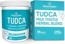 Flora Fusion Dr. Miller's TUDCA with Milk Thistle Extract, 1000 mg per Serving, Ficat și Gallbladder Cleanse Supliment, Suportă funcția hepatică, 90 capsule (45-Day Supply)