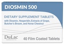 Dulac Diosmin 500, Diosmin Micronized Hesperidin Supliment alimentar 1000mg per servire, Extract de cai de castane, Măcelar