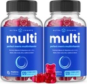 NutraChamps Multivitamine pentru barbati, 240 Conte, Vitamine A, B, C, D, E, Biotin, Zinc, Mens Gummy Multivitamine Supliment, Chemble Daily Multi Gummy Vitamine pentru barbati (Pachet de 2)