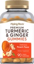Piping Rock Turmeric şi Ginger Gummies 