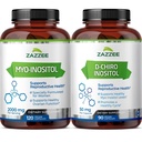 Zazzee 40:1 Ratio Myo şi D-Chiro Inositol Supliment pentru femei 